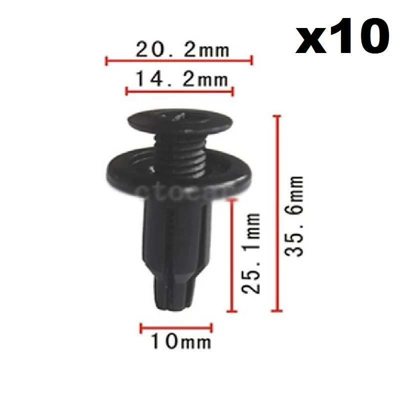 10pcs OEM Front/Rear Bumper PushType Retainer Clips Rivet For Honda For Odyssey/Accord 91502-SP0-003 Bumper arm fixed buckle