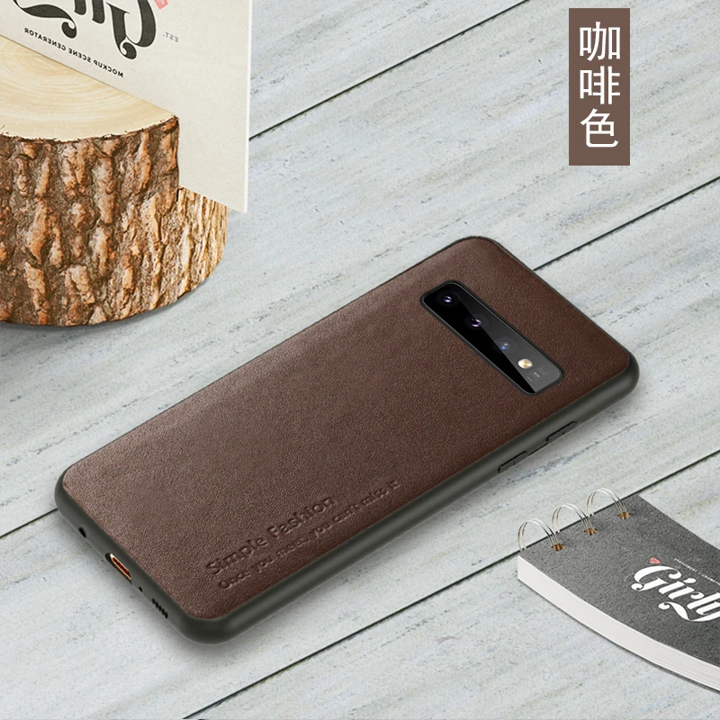 Genuine Leather Phone Cover Case for Samsung Galaxy S10 S10E S10lite S10Plus Luxury fashion Anti-fall British style phone Coque | Мобильные