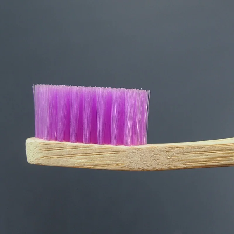 

DR.PERFECT 2 Pcs/lot Bamboo Toothbrush Purple Fiber Soft Toothbrush Bamboo Charcoal Brush Oral Care BPA Free Nylon Bristle