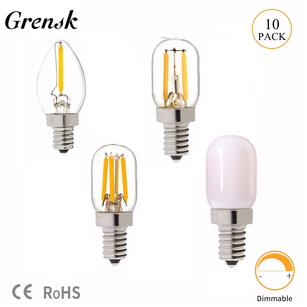 Светодиодный ретро светильник Grensk T20 C7 E12 2700 к 0 5 Вт 1 2 светодиодный E14 220 В с