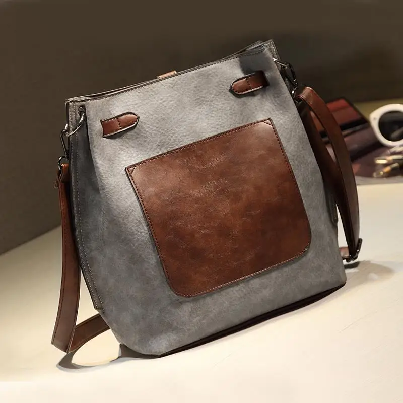 Hot Koop Nieuwe Vrouwen PU Lederen Handtassen Kwastje Modeontwerper Zwarte Emmer Vintage Schoudertassen Messenger Bag | Багаж и сумки
