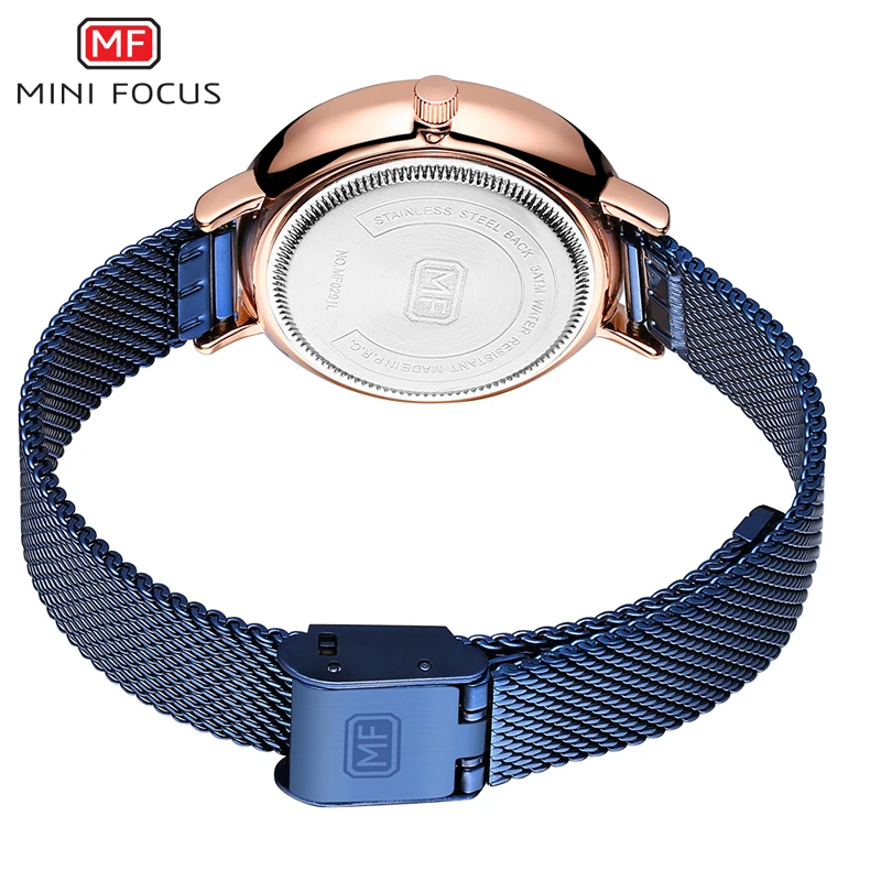 

MINI FOCUS Mesh Strap Simple Business Quartz Watch Women Luxury Gold Wristwatch Top Brand Relogios Femininos Clock Lady MFW0291