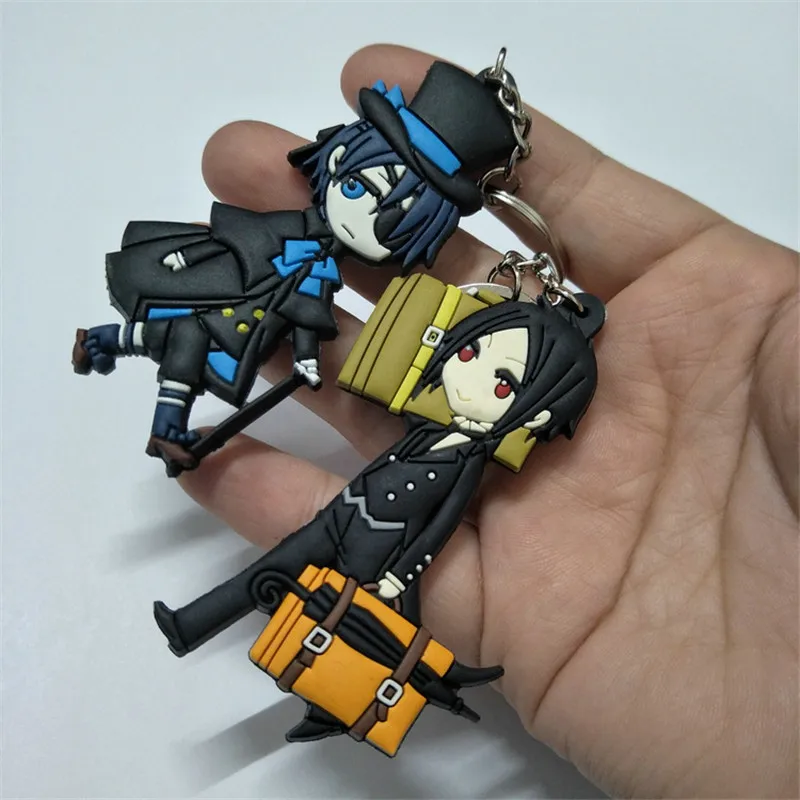 Аниме черный дьякон Черный Дворецкий Ciel Phantomhive Фигурки игрушки ПВХ брелок для