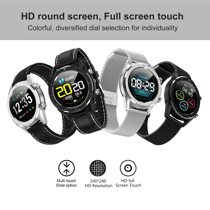 Для мужчин Smart Watch ЭКГ IP68 Водонепроницаемый частота сердечных сокращений монитор
