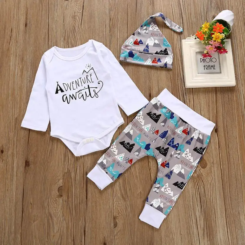 Новое поступление 2018 Одежда для новорожденных мальчиков и девочек комбинезон