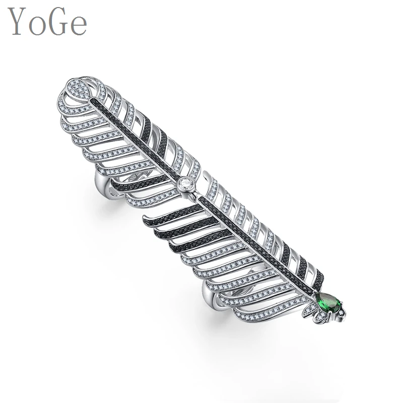 YoGe свадебные и вечерние ювелирные изделия R1238 AAA CZ черно белое перьевое
