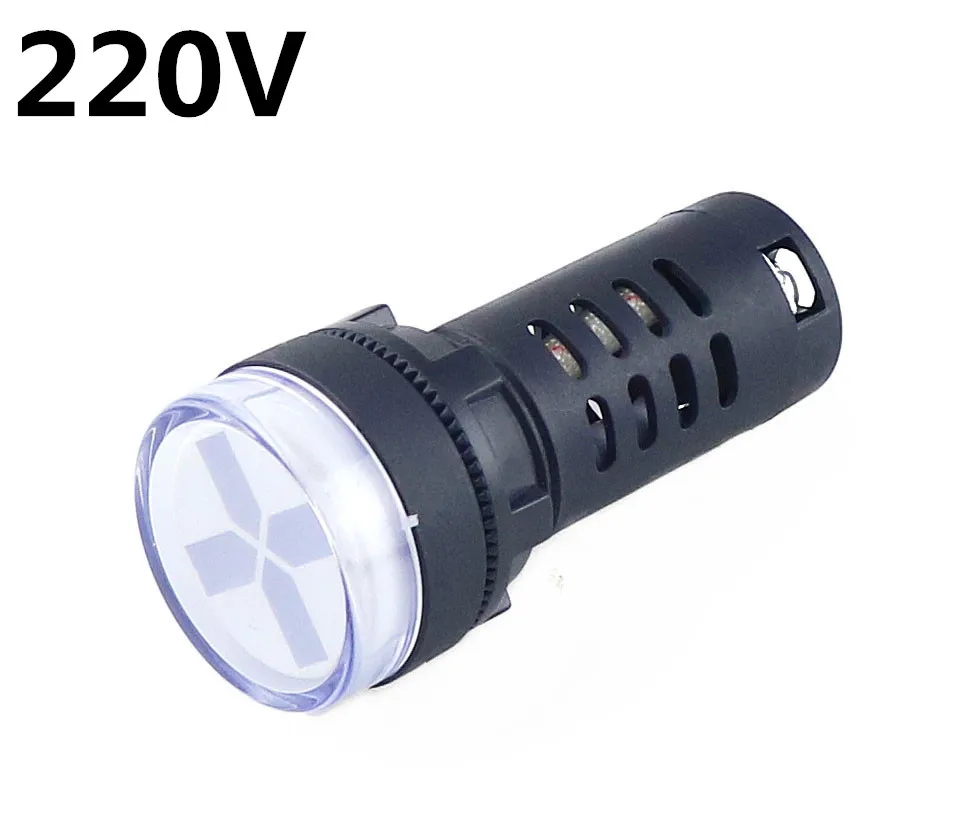 220V 22 мм монтажное отверстие изолирующий переключатель положение круглый индикатор двойной цвет сигнальная лампа AD16-22W/G 12 V 24 V 110 V 220 V 380 V - Цвет: 220V