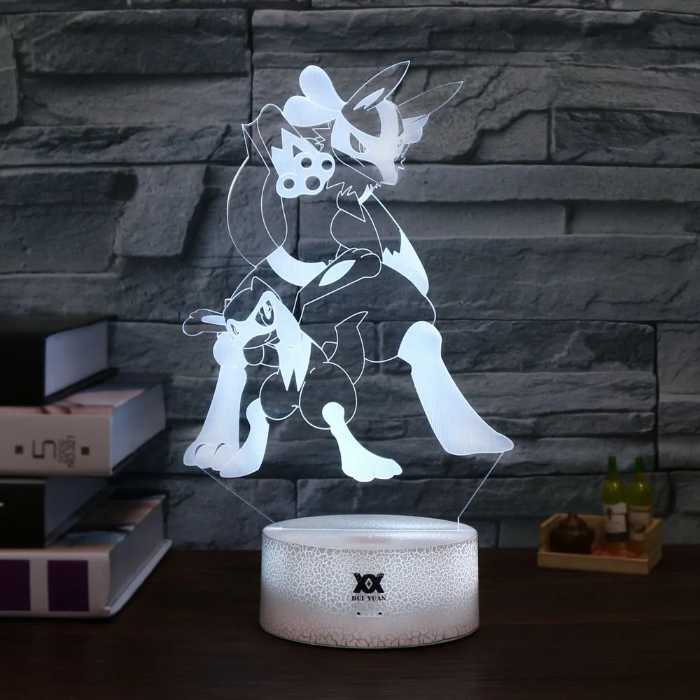 Хуэй Юань riolu 3D светильник Светодиодный Светильник ночник декоративные