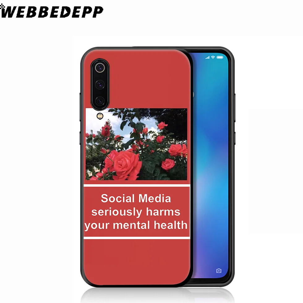 WEBBEDEPP социальные сети серьезно вредит мягкий чехол для Xiaomi Mi 9T 9 8 SE 6 A1 A2 A3 Lite MiA1 MiA2