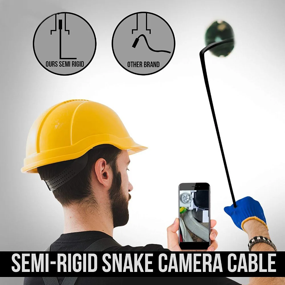 

1m 2m 3.5m 5.5mm Lens Rigid Hard Cable USB Inspection Camera Snake Tube IP67 Waterproof Endoscope with 6 LED Borescope for PC