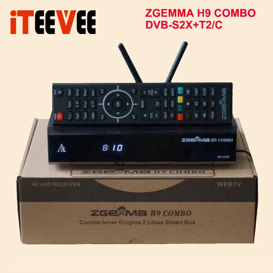 Новинка 2019 года 4K UHD ZGEMMA H9 обнаружитель Linux OS 2 * WiFi внутренний 1 Ci Plus DVB S2X + T2/C Двойные