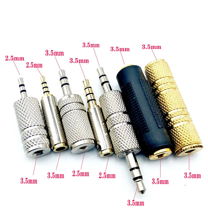 2.5mm/3.5mm Audio Adapter for Headset Earphone 3.5mm Female to Female Jack Stereo Adapter Connector Audio Extension Cable