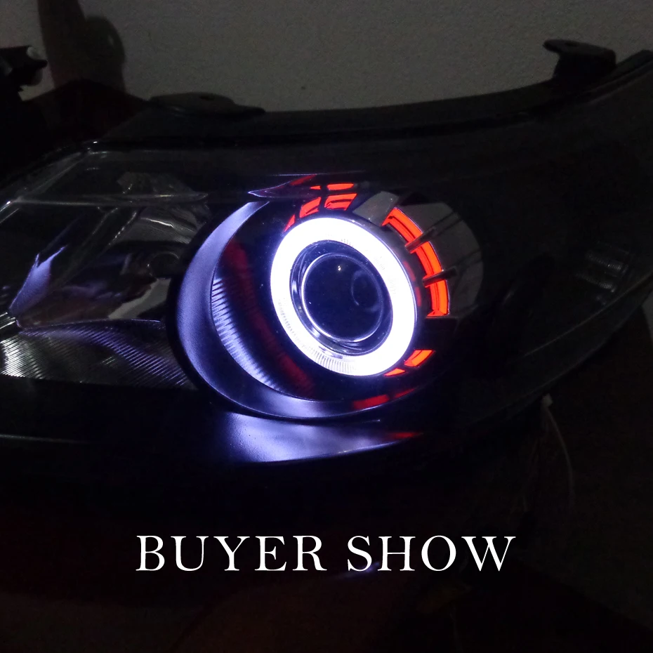 RONAN mini 2,5 двойной ccfl angel eyes Bi-xenon проектор для автомобильных фар объектив белый красный синий h1 h4 h7 модифицированный автомобильный Стайлинг