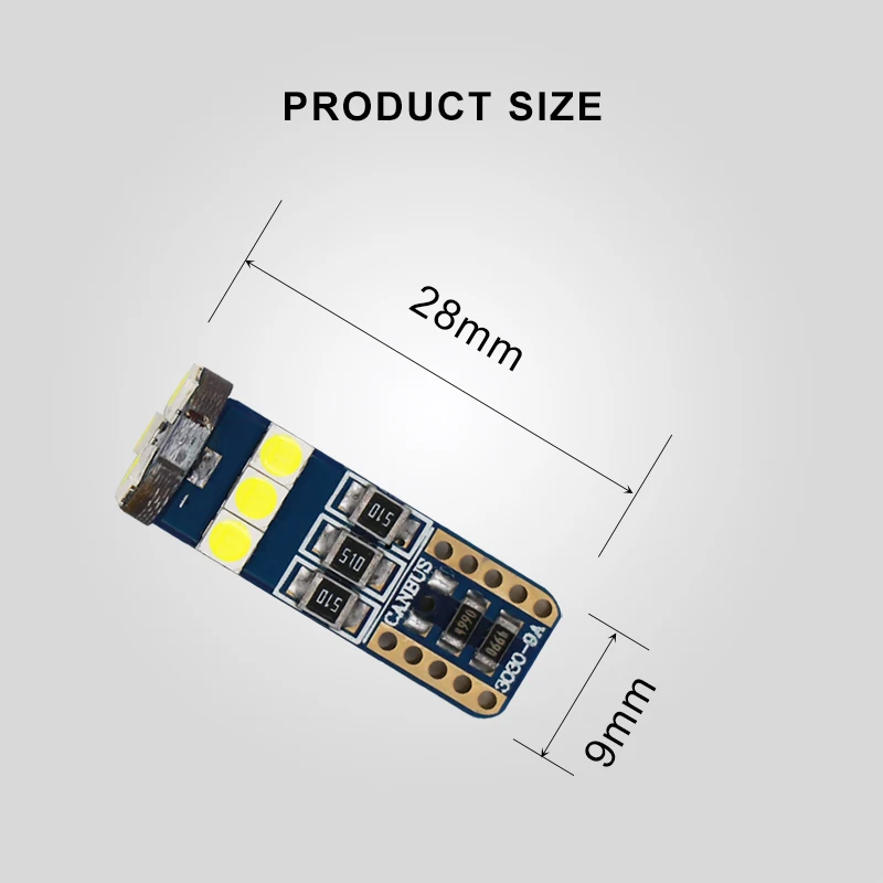 2 шт. автомобисветодиодный СВЕТОДИОДНЫЕ Лампы Canbus T10 W5W 194 12 В 3030 9 SMD | Автомобили и
