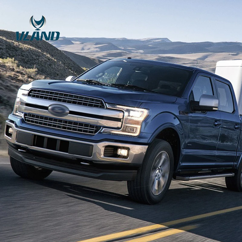 Vland Factory автомобильные аксессуары Головной фонарь для Ford Raptor F150-UP полный светодиодный светильник на голову с последовательным индикатором