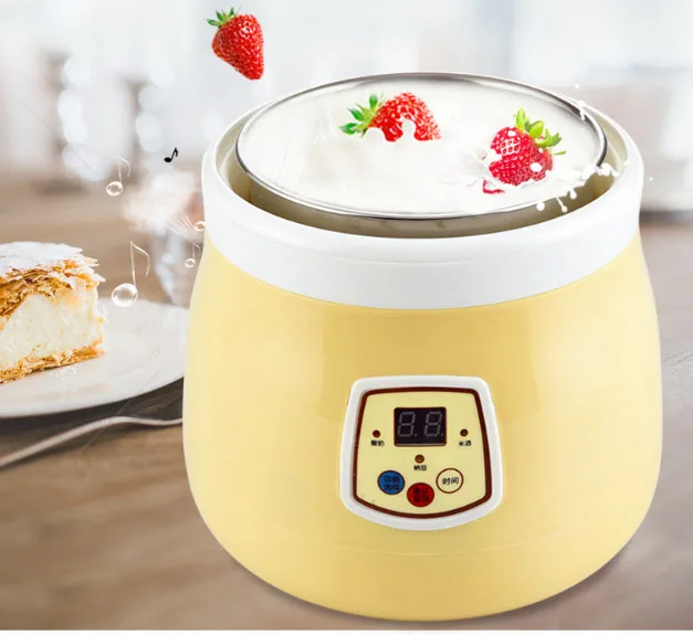 Машина для йогурта автоматический микрокомпьютер интеллектуальный стеклянный