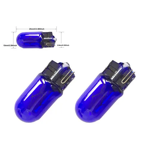 2pcs-T10xW5W Ciihon белый галогенные лампы H1 H3 H4 HB2 H7 H8 H11 9005 HB3 9006 9012 H15 55 Вт 100 Вт кварцевое стекло Автомобильные светодиодные лампы фар - Испускаемый цвет: 2pcs-T10xW5W