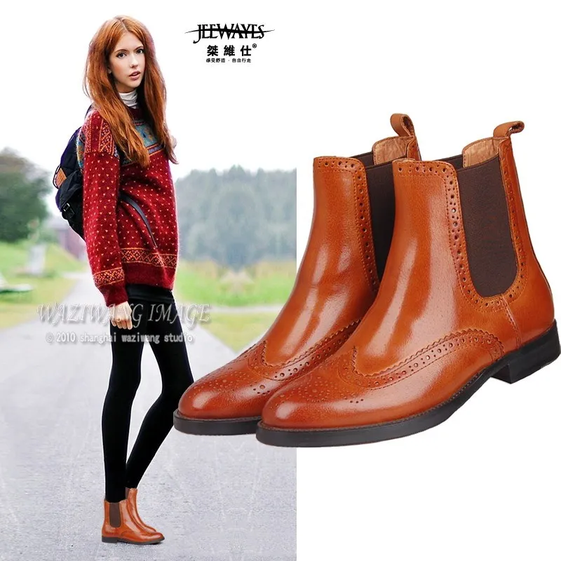 Brogue Boots,Chelsea Boots,Women's high 