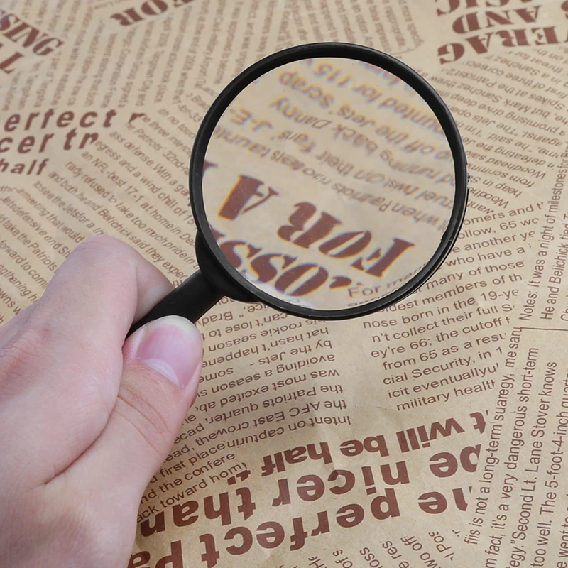 

Magnifier 60mm Hand Held Reading 5X Magnifying Loupe Reading Glass Lens
