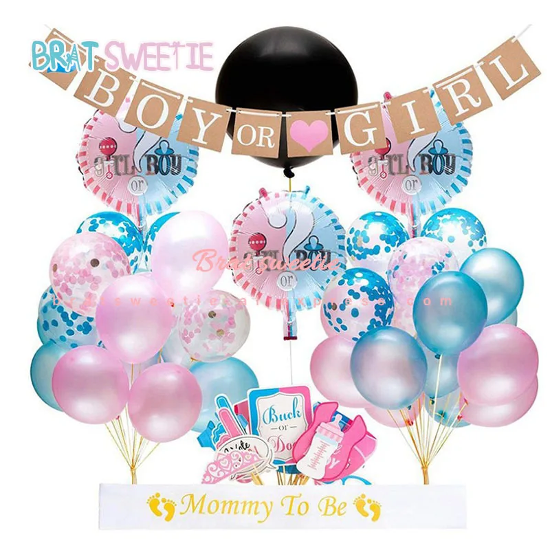 64 шт. Пол раскрыть праздничный комплект Фольга воздушные шары для маленьких