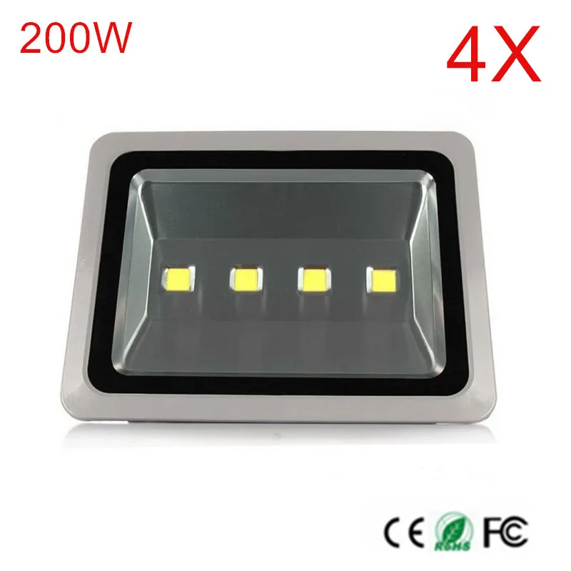 4 шт. 200 Вт Светодиодный прожектор теплый/естественный/холодный белый AC85 265V