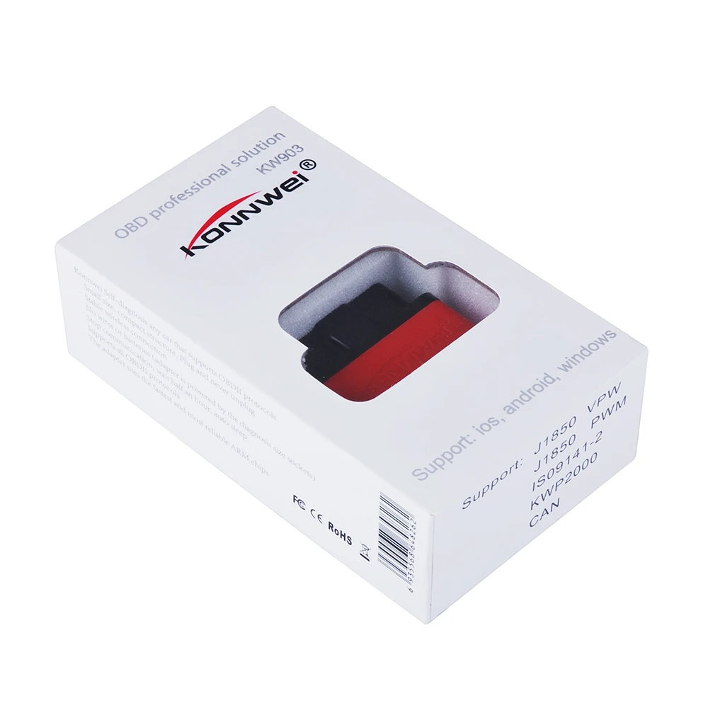 Инструмент для сканирования konnwei pro obd2 konnwei KW903 obd2 адаптер инструмент для сканирования Bluetooth автоматический диагностический инструмент elm 327 адаптер BT