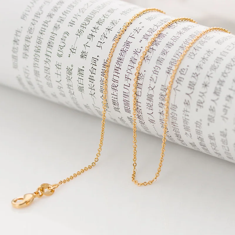Цепочка Женская позолоченная 18 дюймов 1 3 мм|fashion jewelry|jewelry fashionchain necklace |