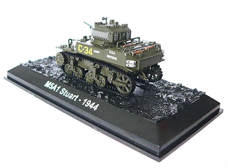 RIAN DAY 1/72 масштаб военная модель игрушки M5A1 Стюарт литья под давлением металлический Танк модель игрушки для коллекции/подарок