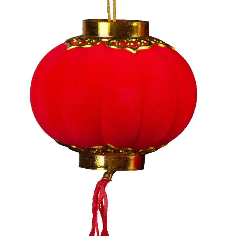 6 шт./лот небольшие флокированные красные фонарики свадебный Декор подарок DIY