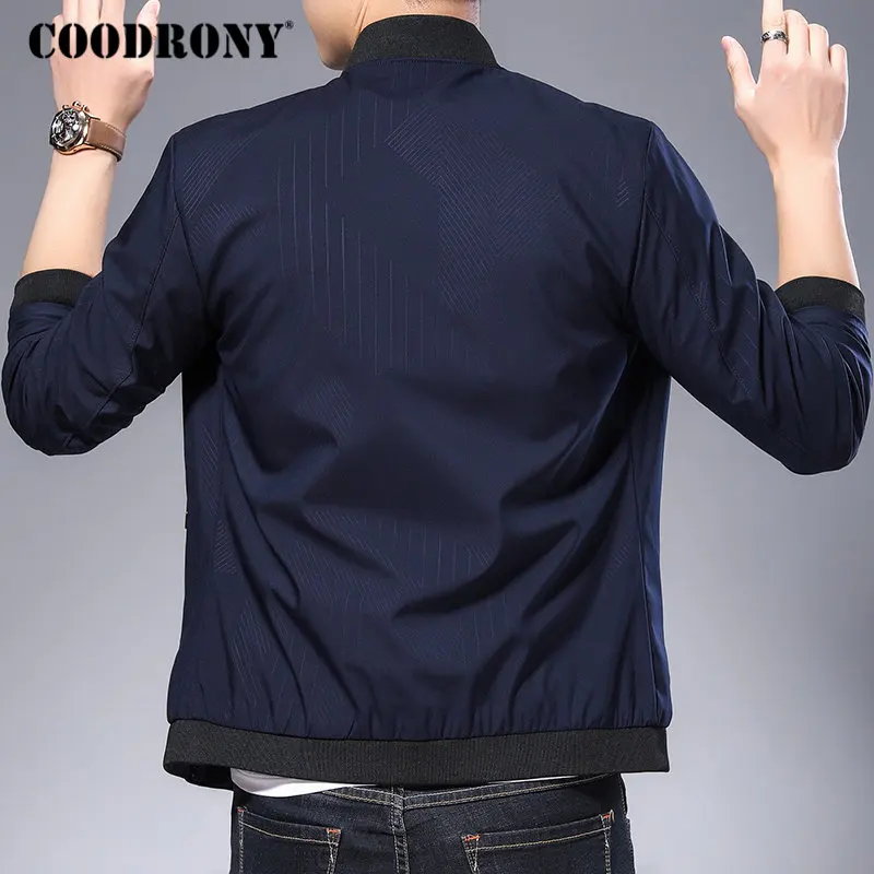 Куртка бомбер COODRONY Повседневная Уличная одежда для мужчин на осень и зиму