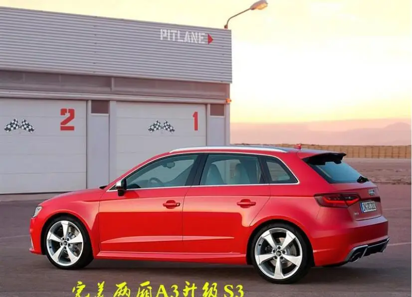 Автомобиль ABS краска сторона кузова юбки комплект крышка для 14-18 AUDI A3 S3 Sportback& Sedan по FedEx