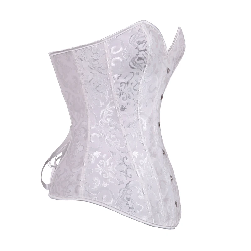 Сексуальный жаккардовый корсет-бюстье из парчи Женский облегающий корсет черная