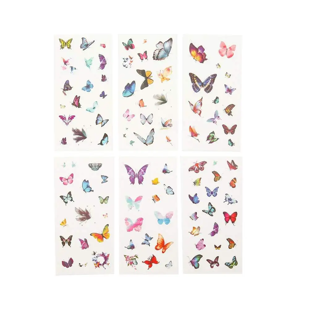 Butterfly XRHYY ручной работы прозрачный мультфильм бревна скрапбук небольшой заказ девушка DIY канцелярские ручка для записной книжки сумка декоративная наклейка - Цвет: Butterfly