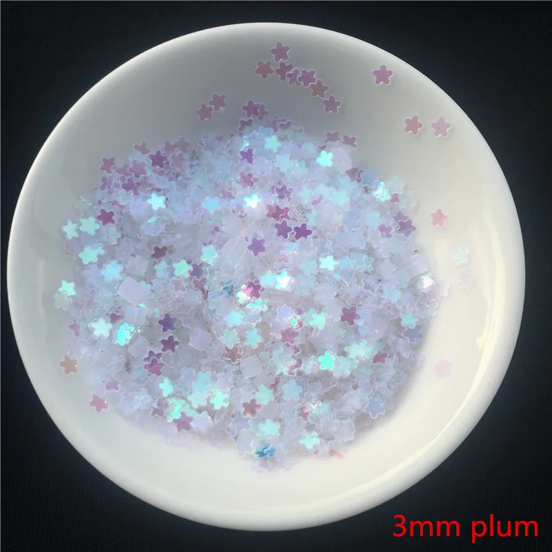 20 г Звезда Сердце Луна Точка Форма ПВХ свободные блестки пайетки для ногтей маникюр/diy швейное ремесло/свадебные конфетти украшения - Цвет: 3mm plum