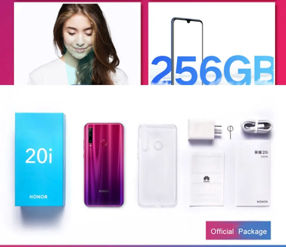 Мобильный телефон Honor 20i, 6,21 дюймов, 6 ГБ ОЗУ, 64 Гб ПЗУ, Восьмиядерный процессор Kirin 710, Восьмиядерный процессор, 32 Мп+ 24 МП, камеры AI, Android 9,0, сотовый телефон