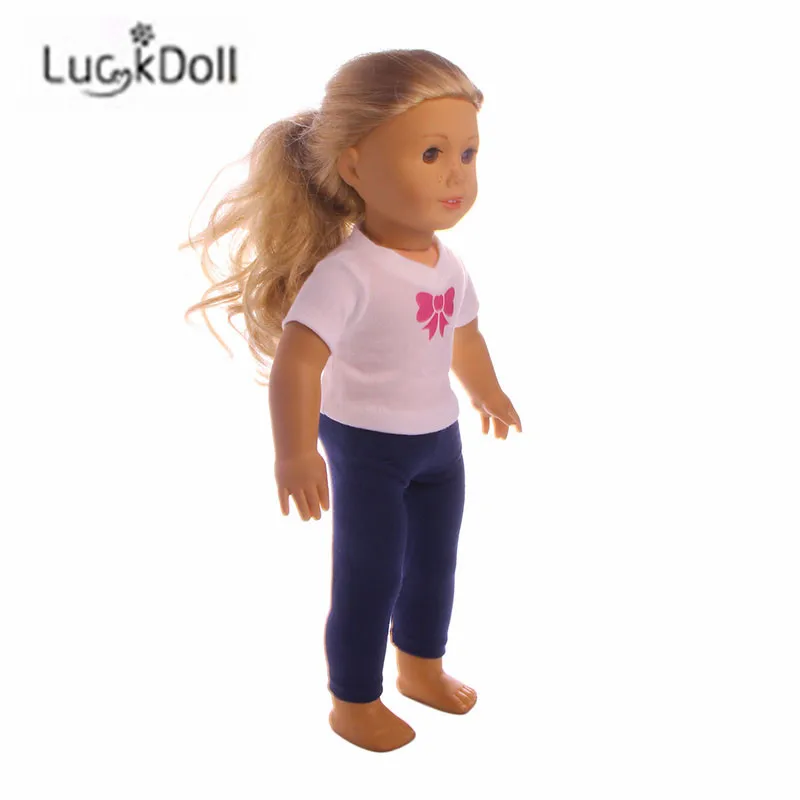 LUCKDOLL/колготки + топ с длинными рукавами 18 дюймов американский размер 43 см
