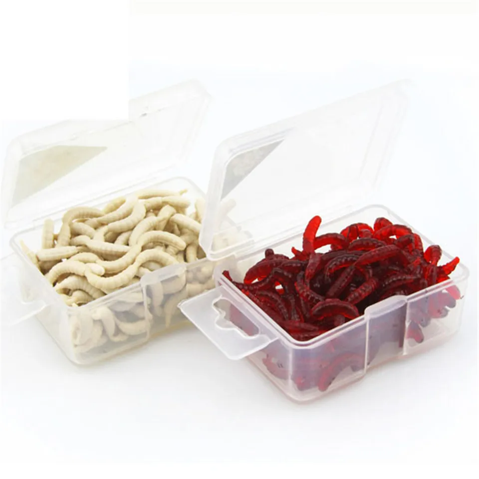 Набор мягких рыболовных приманок Good Maggot Grub 300 шт. 1 5 см Искусственные пластиковые