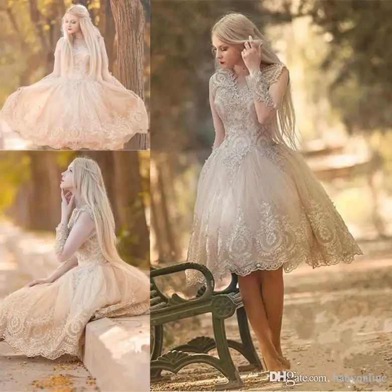 Милое бальное платье короткие платья для выпускного вечера кружевное с длинным