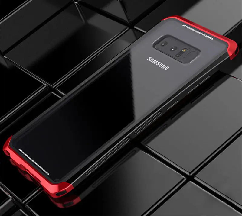 Для Galaxy Note 8 Чехол 9 Note8 прозрачный металлический стеклянный чехол для samsung Galaxy Note 8 Чехол 9 для coque samsung Note 8 Чехол 9