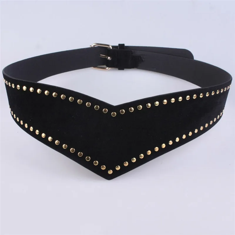 Мода 2017 г. простой декорированные заклепками широкие ремни для женщин отдыха