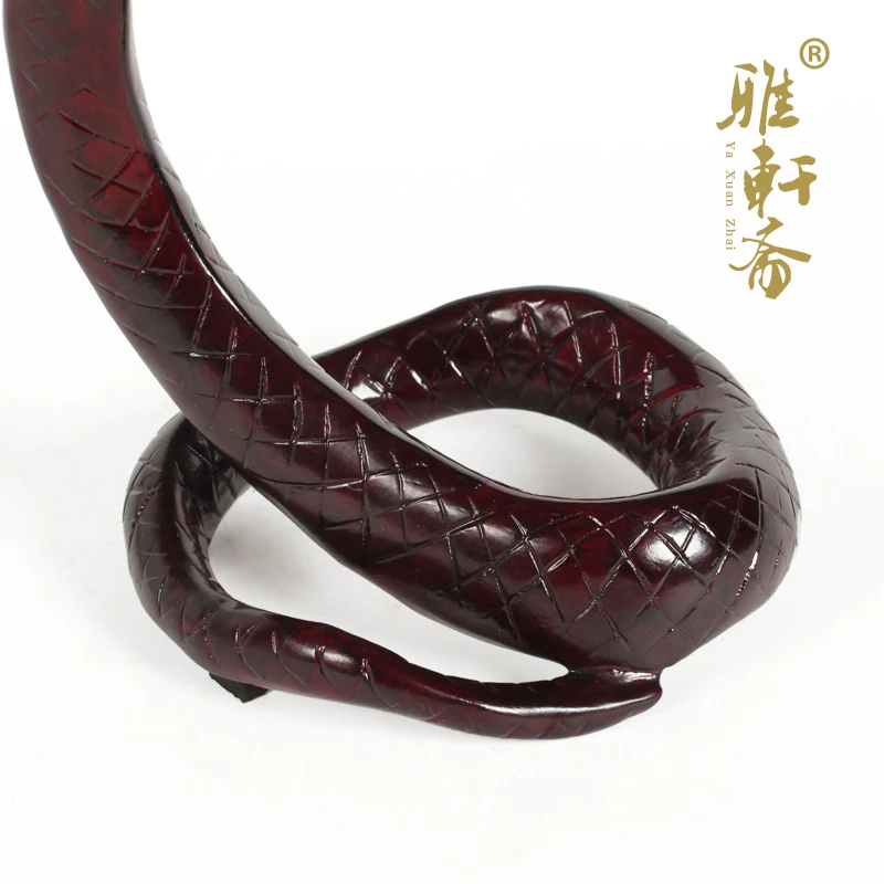 T Знаки зодиака змея красное дерево резьба по дереву ремесла день рождения Кобра