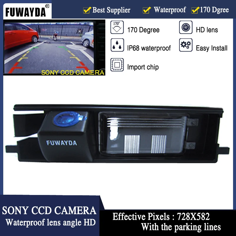

FUWAYDA SONY CCD чип Специальный автомобиль заднего вида зеркало изображение с направляющей линии камеры для TOYOTA RAV4 RAV-4/Porte водонепроницаемый