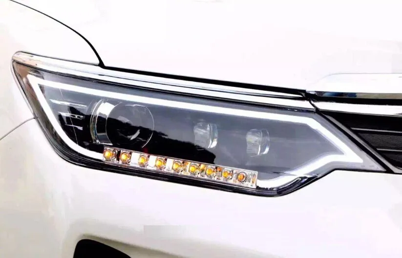 Автомобильный Стайлинг для Camry 2014 2015 2016 V55 задние фары DRL Биксеноновые линзы