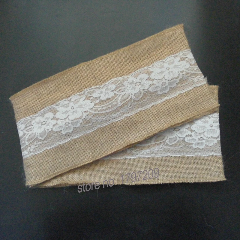 1 шт. Гессе джут холщевый стул пояса с галстуком для деревенской свадебной Baby Shower