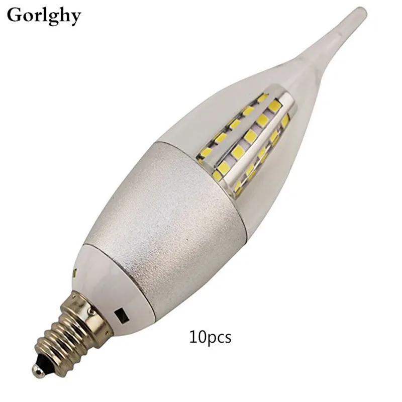 10 шт./лот Led Candel Light 7 Вт 5 35 светодиодов 25 E14 Светодиодная лампа свеча холодный белый