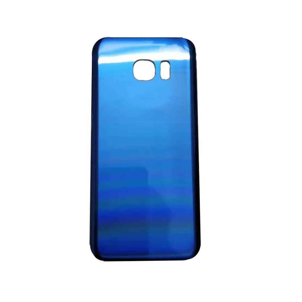 Задний S7 Корпус чехол для samsung Galaxy S7 S7 край G930F G935F батарея задняя панель Стекло с Стикеры черный/золотой/синий