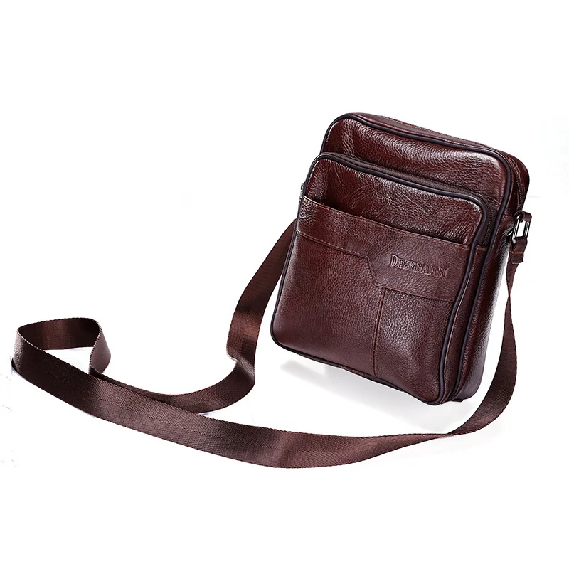 2016 Новый Бренд Натуральная Кожа Мужчины сумка Старинные Коровьей Crossbody Сумки для