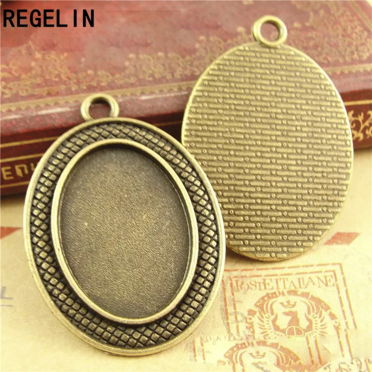 REGELIN античная бронза/античная серебряная филигранная камея кабошон 10 шт./лот 18*25