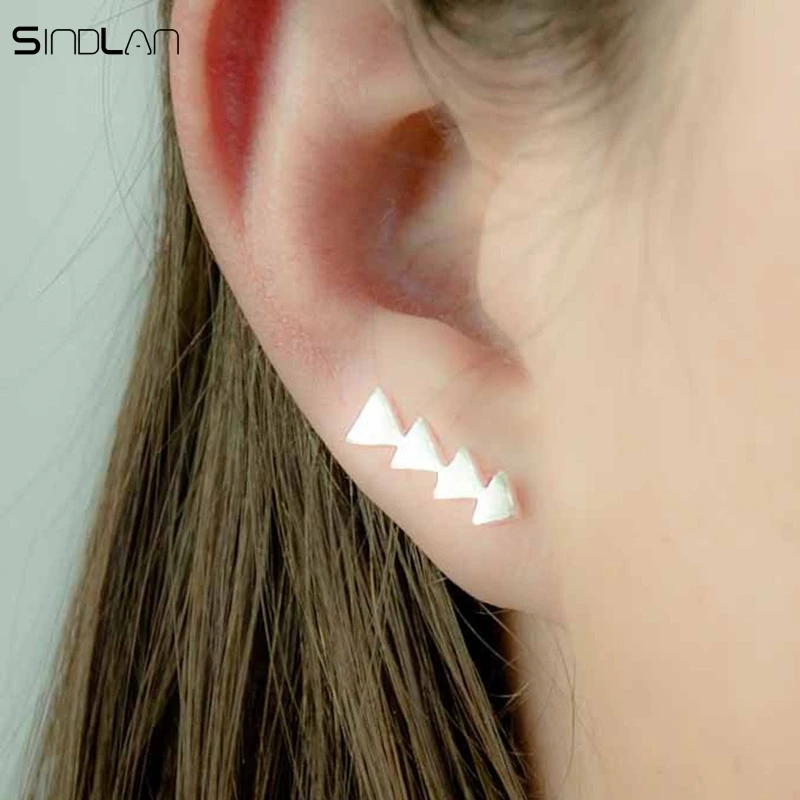 Новые модные серебряные ювелирные изделия простые геометрические непрерывные