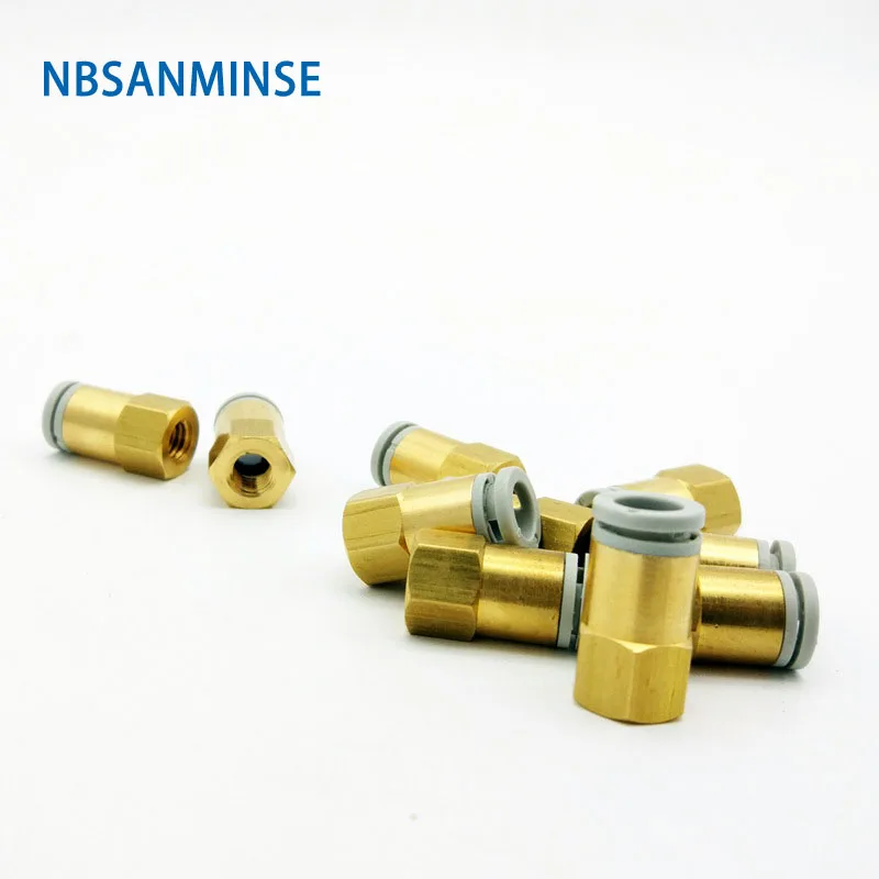 NBSANMINSE 10 шт./лот PCF M5 1/8 1/4 3/8 1/2 C женский прямой пластмассовый пневматический